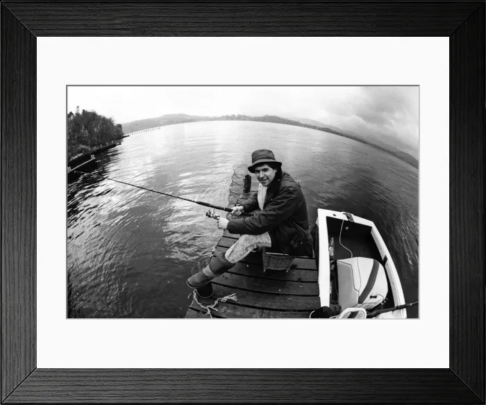 Framed Print : Snooker player Tony Knowles at his house near Lake Windermere in the Lake District