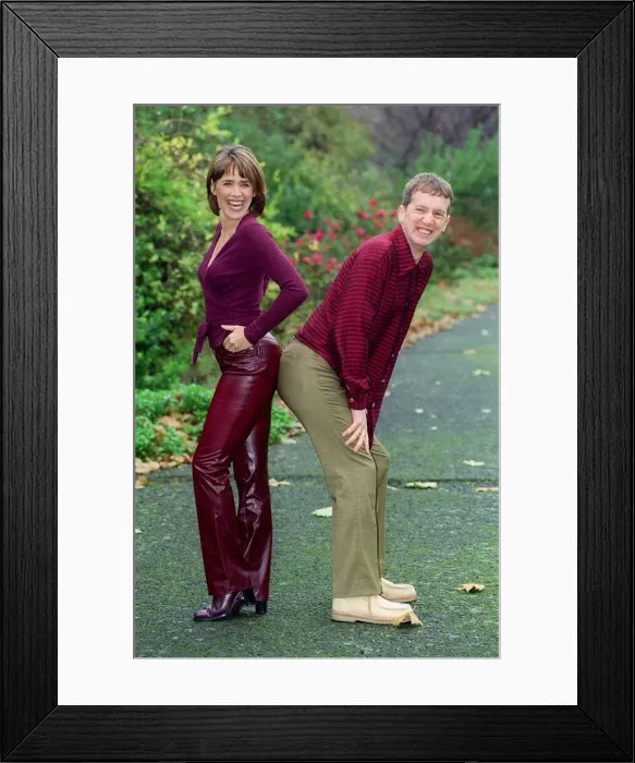 Framed Print : Carol Smillie TV Presenter November 98 Who has been voted Rear Of The Year pictured Framed Print : Carol Smillie TV Presenter November 98 Who has been voted Rear Of The Year pictured