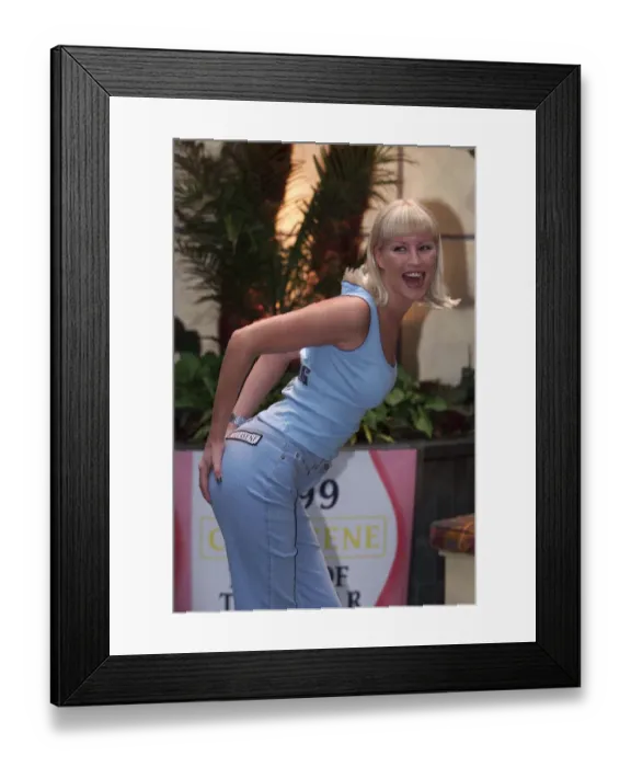 Framed Print : Denise Van Outen October 1999 wins Rear of the Year1999 Framed Print : Denise Van Outen October 1999 wins Rear of the Year1999