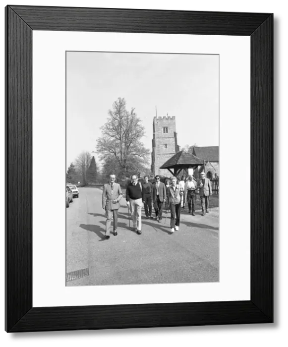 Framed Print : The rector of St Botolphs church, Rev Maurice Hewett