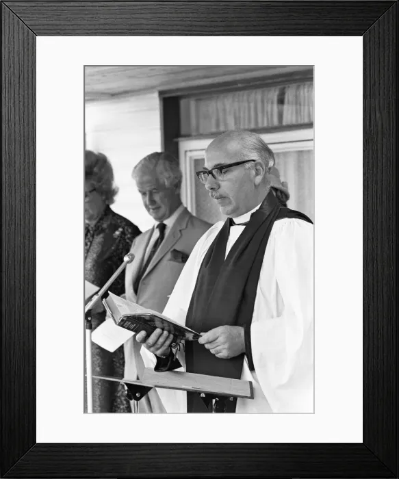 Framed Print : The Rector of St Botolphs Church, Rev Maurice Hewett Framed Print : The Rector of St Botolphs Church, Rev Maurice Hewett