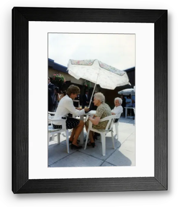 Framed Print : Princess Diana visits Wales, Wednesday 30th June 1993. Our Picture Shows