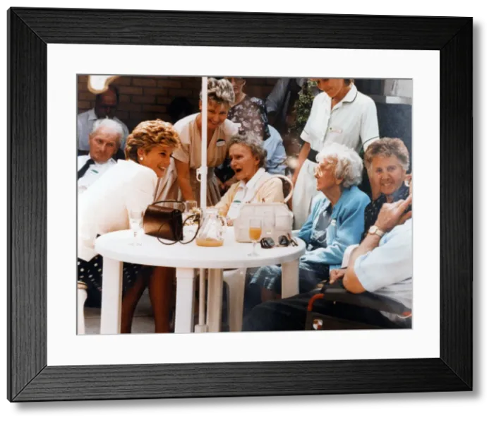 Framed Print : Princess Diana visits Wales, Wednesday 30th June 1993. Our Picture Shows Framed Print : Princess Diana visits Wales, Wednesday 30th June 1993. Our Picture Shows