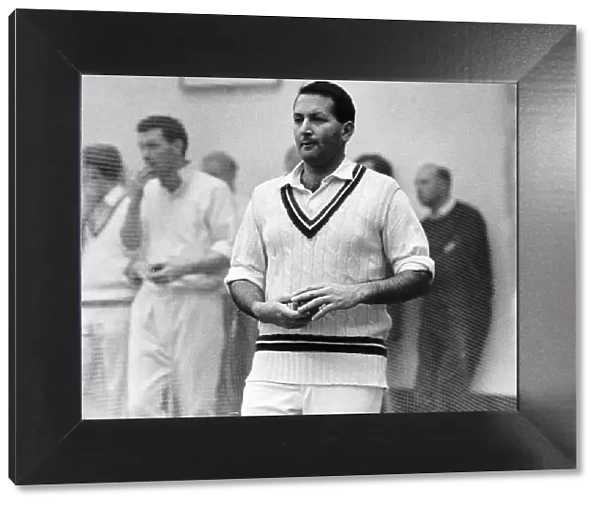 Basil D Oliviera Cricket player South Africa practising bowling at the nets