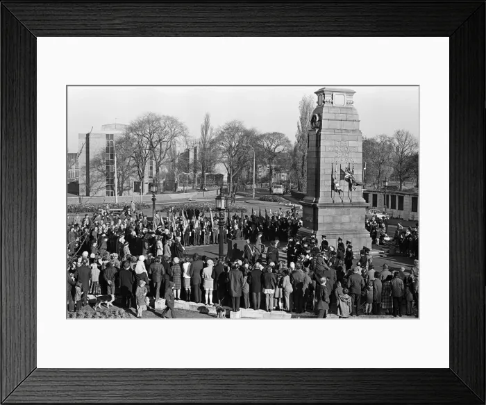 Framed Print : Remembrance Sunday, Middlesbrough. 11th November 1973