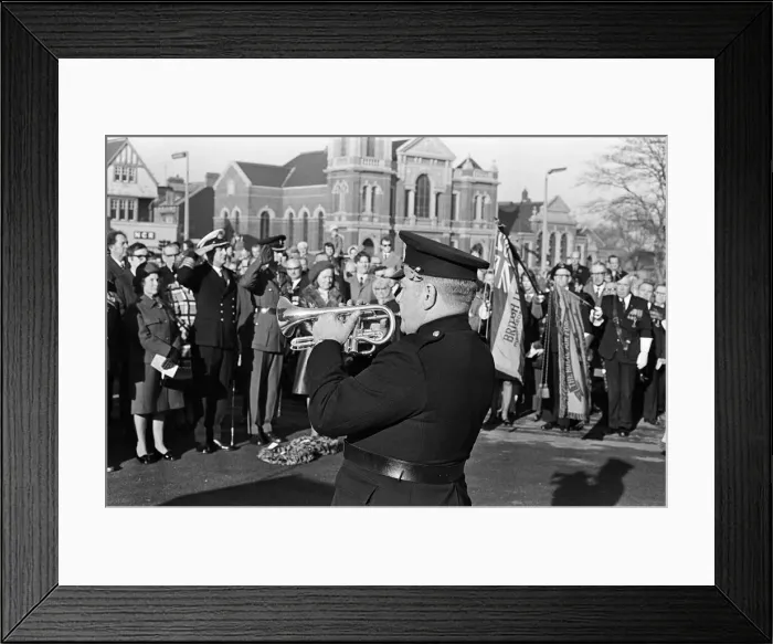 Framed Print : Remembrance Sunday, Middlesbrough. 11th November 1973