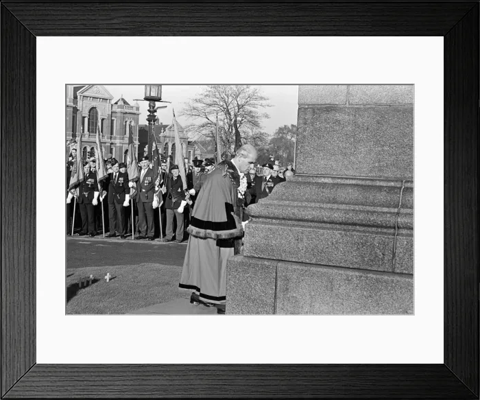 Framed Print : Remembrance Sunday, Middlesbrough. 11th November 1973