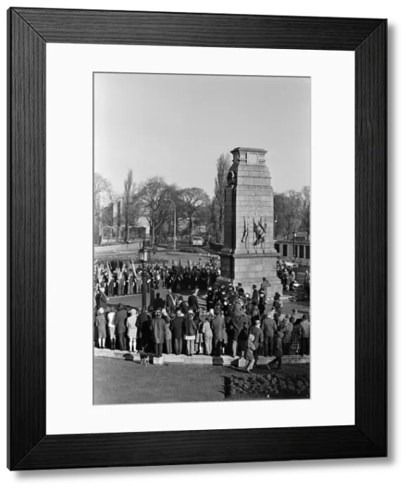 Framed Print : Remembrance Sunday, Middlesbrough. 11th November 1973