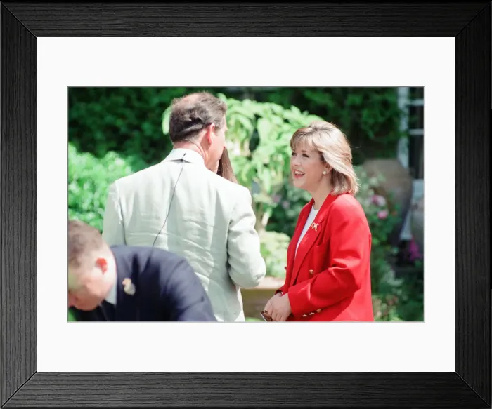 Framed Print : Prince Charles, is interviewed by members of the welsh press Framed Print : Prince Charles, is interviewed by members of the welsh press