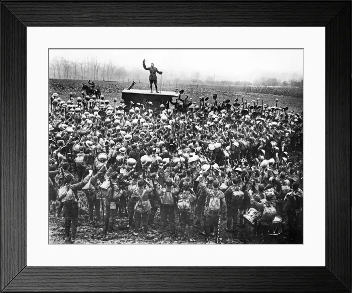 Framed Print : British soldiers of the East Surrey Regiment, seen here at Le Quesnoy, Northern France Framed Print : British soldiers of the East Surrey Regiment, seen here at Le Quesnoy, Northern France