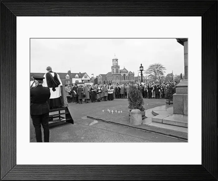 Framed Print : The Mayor and leading council members join with veterans Framed Print : The Mayor and leading council members join with veterans