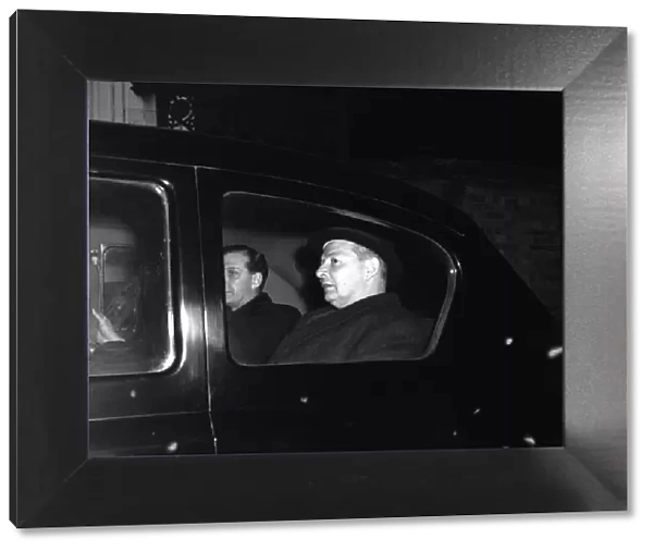 Suez Crisis 1956 Selwyn Lloyd leaves the House of Commons after discussing