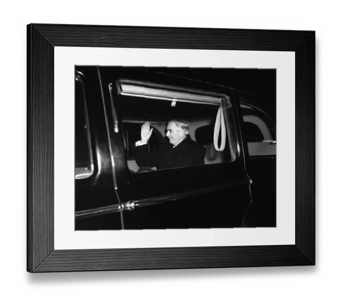 Framed Print : Suez Crisis 1956 Anthony Eden leaving 10 Downing Street after a Cabinet Meeting