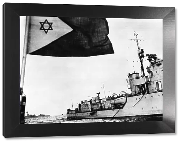 Suez Crisis 1956 The Egyptian Destroyer Ibrahim El Awal is escourted into Haifa