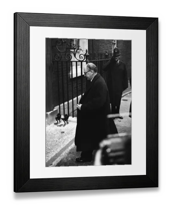 Framed Print : Suez Crisis 1956 The French Prime Minister Guy Mollet arrives at 10 Downing Street
