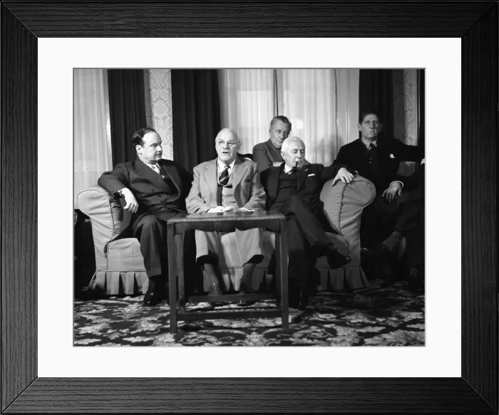 Framed Print : Suez Crisis 1956 Men of the Suez Contractors who were interned by the Egyptians