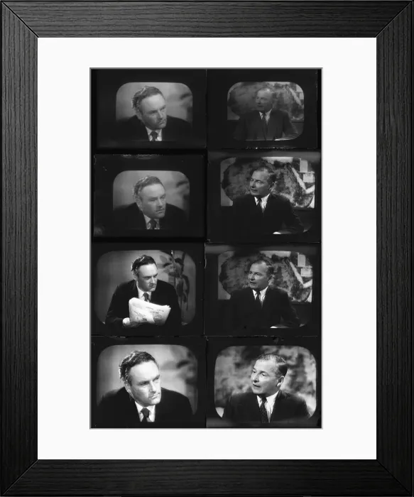 Framed Print : Suez Crisis 1956 Hugh Cudlipp interviews Selwyn Lloyd about the Suez situation