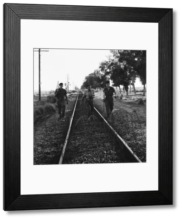 Framed Print : Suez Crisis 1956 Under a flag of truce British troops move forward to talk to Framed Print : Suez Crisis 1956 Under a flag of truce British troops move forward to talk to