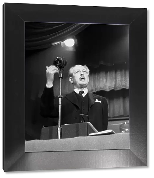 Suez Crisis 1956 Harold MacMillan speaking at the Conservative Party Conference