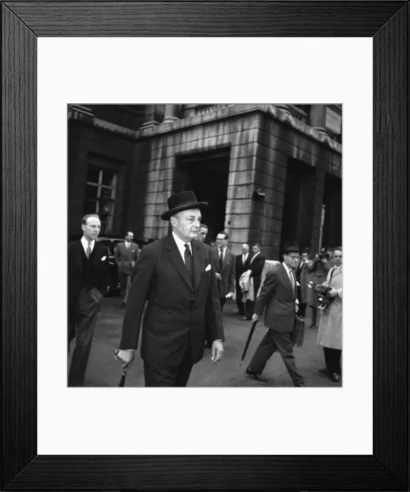 Framed Print : Suez Crisis 1956 Britains Foreign Minister Selwyn Lloyd arrives at Lancaster Framed Print : Suez Crisis 1956 Britains Foreign Minister Selwyn Lloyd arrives at Lancaster