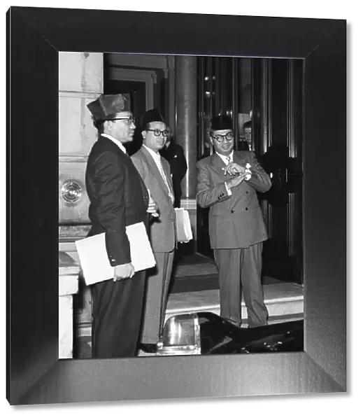Suez Crisis 1956 Indonesian Foreign Minister Russian Abdulgani (right