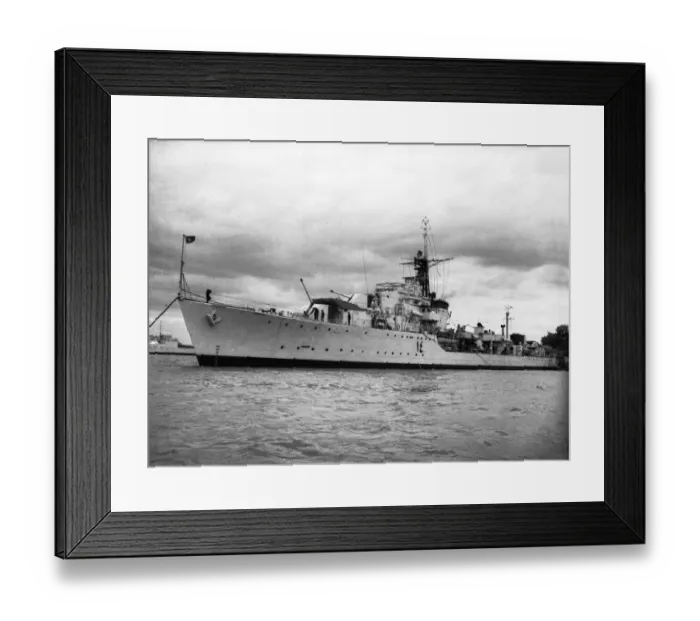 Framed Print : Suez Crisis 1956 Egyptian warship at Portsmouth 31  /  7  /  56 H6969