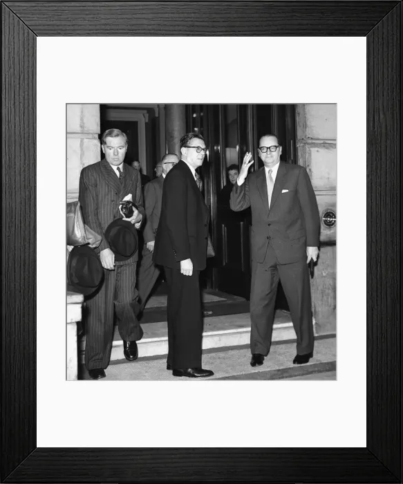 Framed Print : Suez Crisis 1956 Herr Von Brentano of West Germany (right