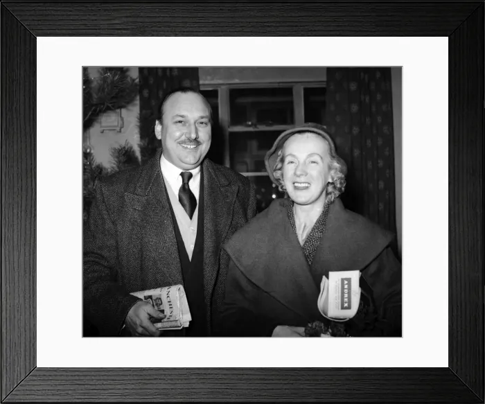 Framed Print : Suez Crisis 1956 Mr Robens and his wife preparing to visit Egypt to investigate Framed Print : Suez Crisis 1956 Mr Robens and his wife preparing to visit Egypt to investigate