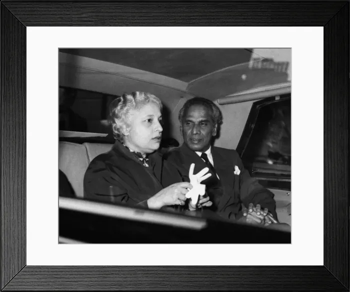 Framed Print : Suez Crisis 1956 Madame pandit, the High Commissioner for India Framed Print : Suez Crisis 1956 Madame pandit, the High Commissioner for India