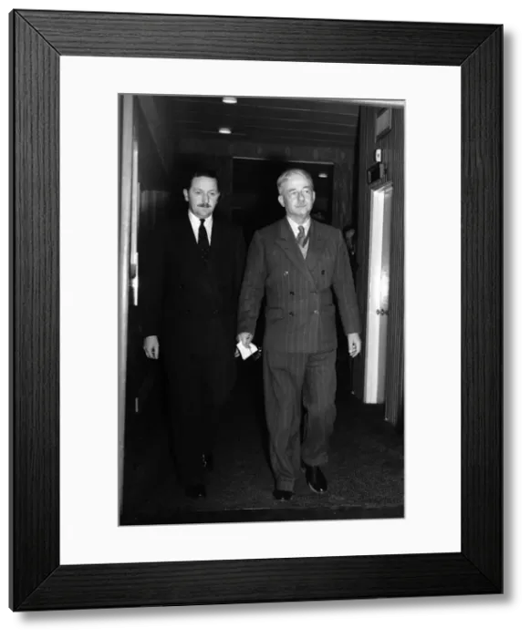 Framed Print : Suez Crisis 1956 General Glubb at London Airport on his return from the Middle East