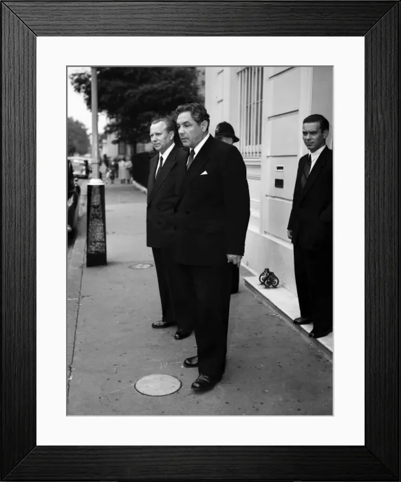 Framed Print : Suez Crisis 1956 Mr Shepilov and Mr Malik leaving No Framed Print : Suez Crisis 1956 Mr Shepilov and Mr Malik leaving No