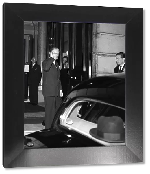 Suez Crisis 1956 Anthony Eden arrives at Lancaster House for the Suez Conference