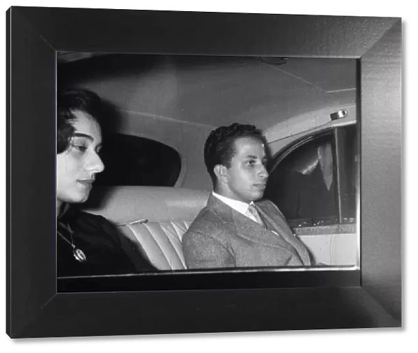 Suez Crisis 1956 King Feisal of Iraq leaving a Cinerama film at the London Casino