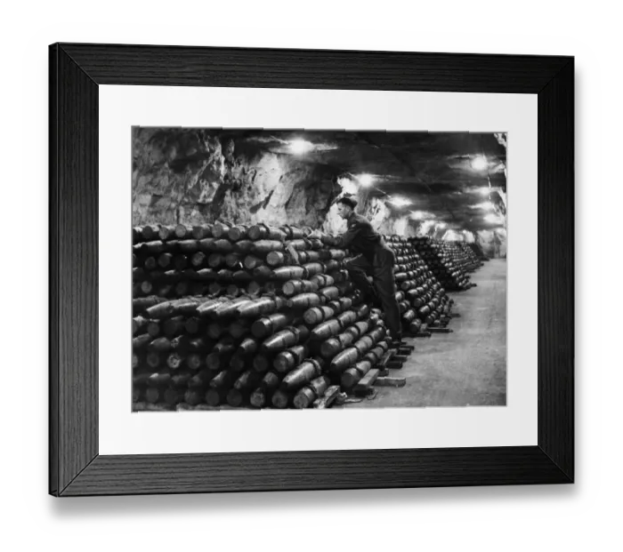 Framed Print : Huge underground ammunition depot, Southern Command. (Picture