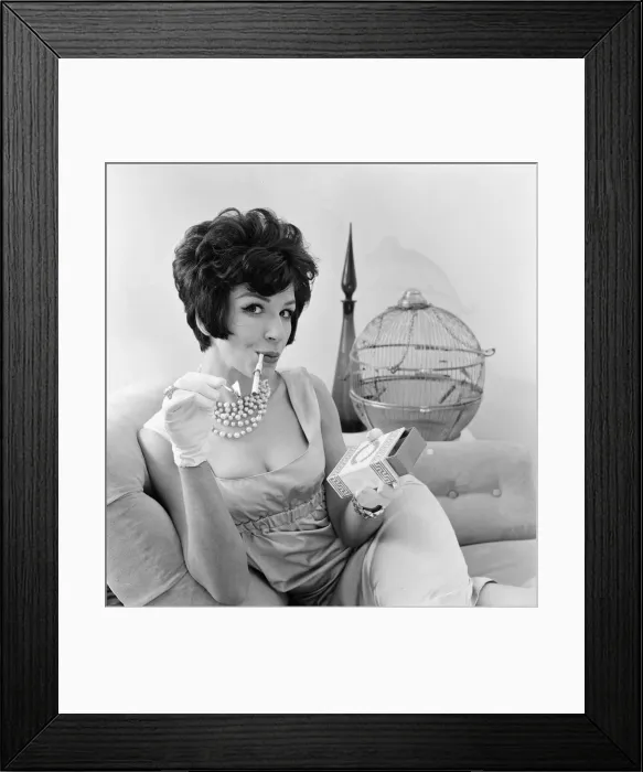 Framed Print : Fenella Fielding, English stage, film and television actress Framed Print : Fenella Fielding, English stage, film and television actress