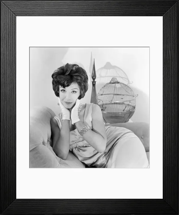 Framed Print : Fenella Fielding, English stage, film and television actress Framed Print : Fenella Fielding, English stage, film and television actress