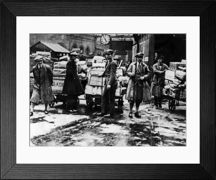 Framed Print : A memory of the general strike of 1926. Volunteers help move parcels at Newcastle Central Framed Print : A memory of the general strike of 1926. Volunteers help move parcels at Newcastle Central