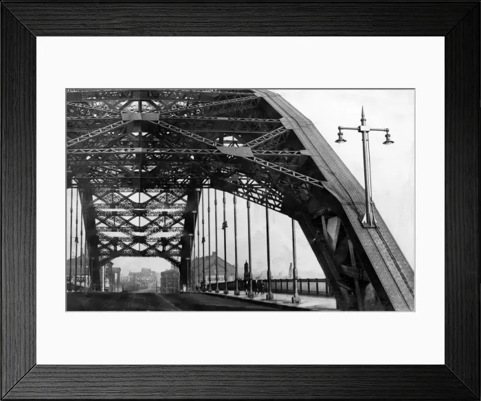 Framed Print : A mass of girders, an unusual view of the Wearmouth Bridge, Sunderland. 28th January 1930 Framed Print : A mass of girders, an unusual view of the Wearmouth Bridge, Sunderland. 28th January 1930