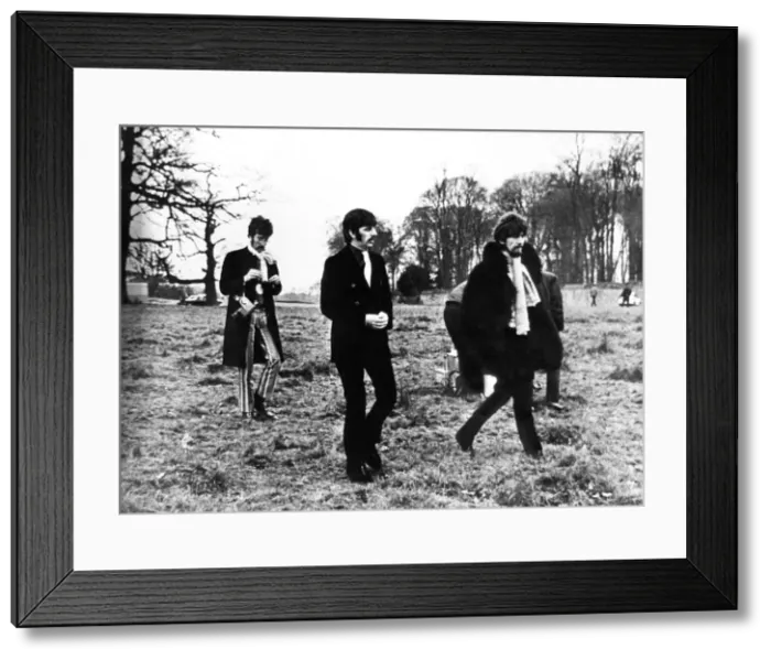Framed Print : The Beatles filming their video for the song Strawberry Fields Forever Framed Print : The Beatles filming their video for the song Strawberry Fields Forever
