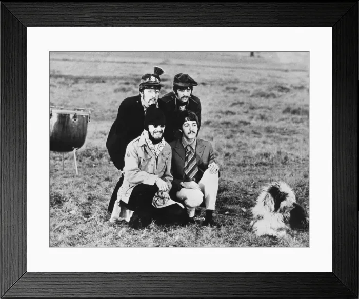 Framed Print : The Beatles filming their video for the song Strawberry Fields Forever