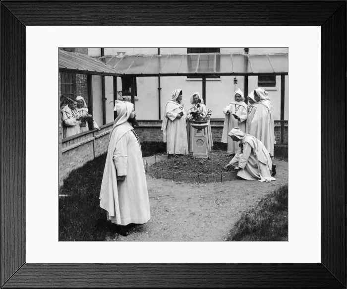 Framed Print : Priests in Arabian dress. New monastery of the White Fathers at Heston, Middlesex Framed Print : Priests in Arabian dress. New monastery of the White Fathers at Heston, Middlesex