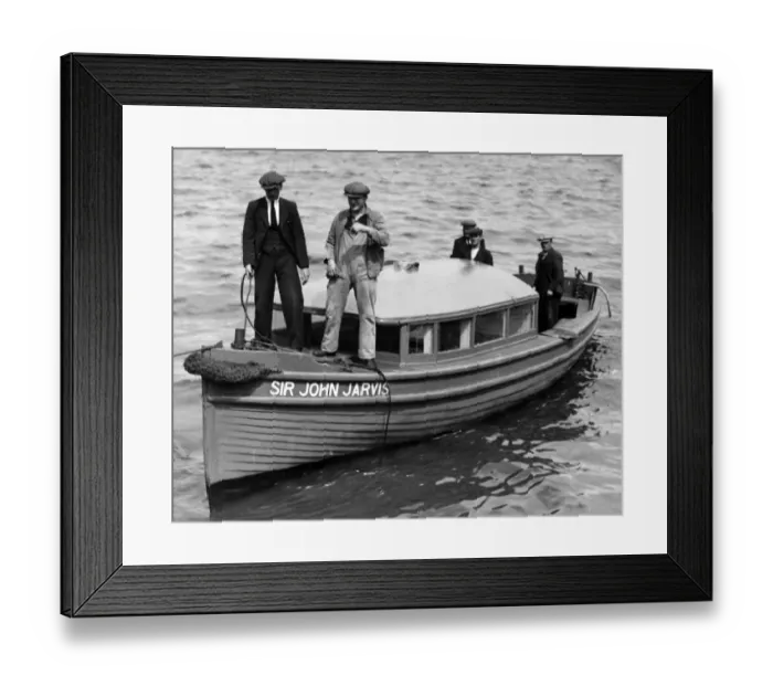 Framed Print : The motor boat given by Sir John Jarvis to the Earl Beatty Lodge of ex-naval men