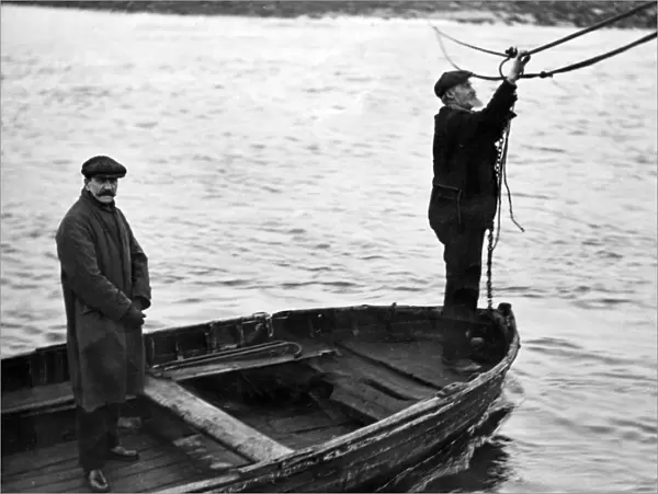 Mr Robert Wheatley of Cambois, who has operated a ferry across the River Wansbeck for