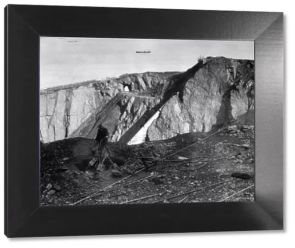 Penlee stone quarry, Newlyn, Cornwall. 25th February 1923