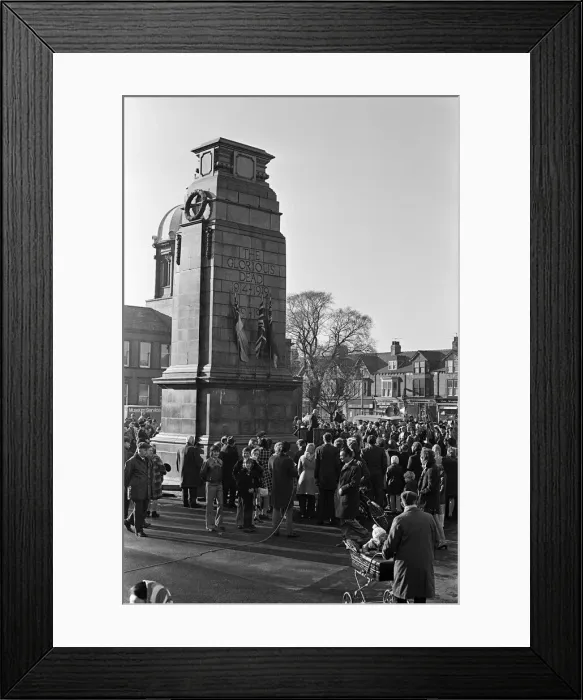 Framed Print : Remembrance Sunday, Middlesbrough. 11th November 1973 Framed Print : Remembrance Sunday, Middlesbrough. 11th November 1973