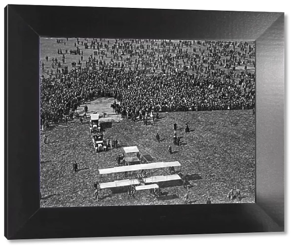 London to Manchester Air Race 27th April 1910 Crowds gather around the aircraft of