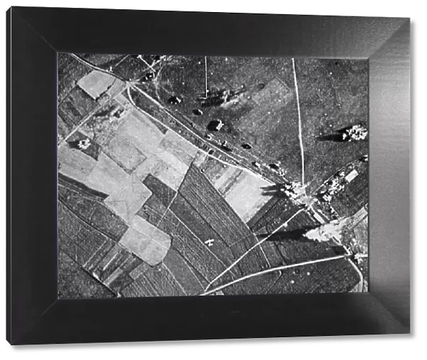 Aircraft of the Royal Air Force seen here bombing a German airfield in Northern France