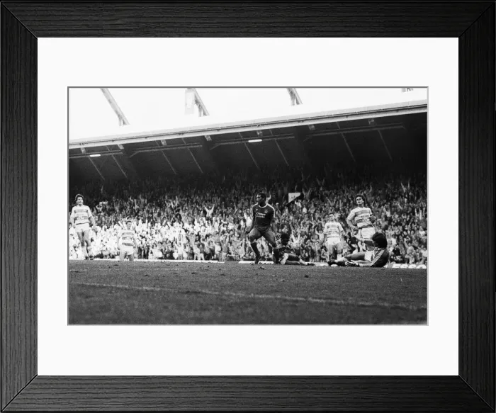 Framed Print : Liverpool 4 Queens Park Rangers 0, Old First Division One game at Anfield Framed Print : Liverpool 4 Queens Park Rangers 0, Old First Division One game at Anfield