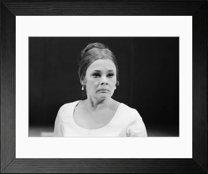 Framed Print : Judi Dench (who plays Hermione) starring in A Winters Tale by William Shakespeare Framed Print : Judi Dench (who plays Hermione) starring in A Winters Tale by William Shakespeare