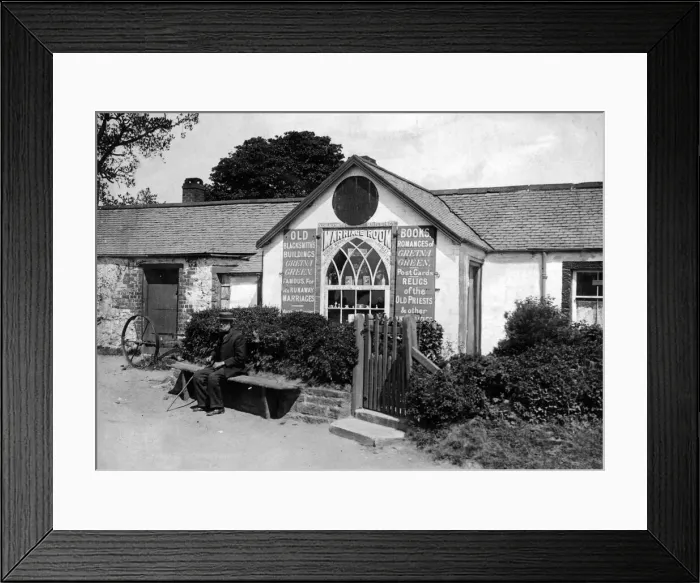 Framed Print : The scene of many a romance, the famous Gretna Green smithy Framed Print : The scene of many a romance, the famous Gretna Green smithy